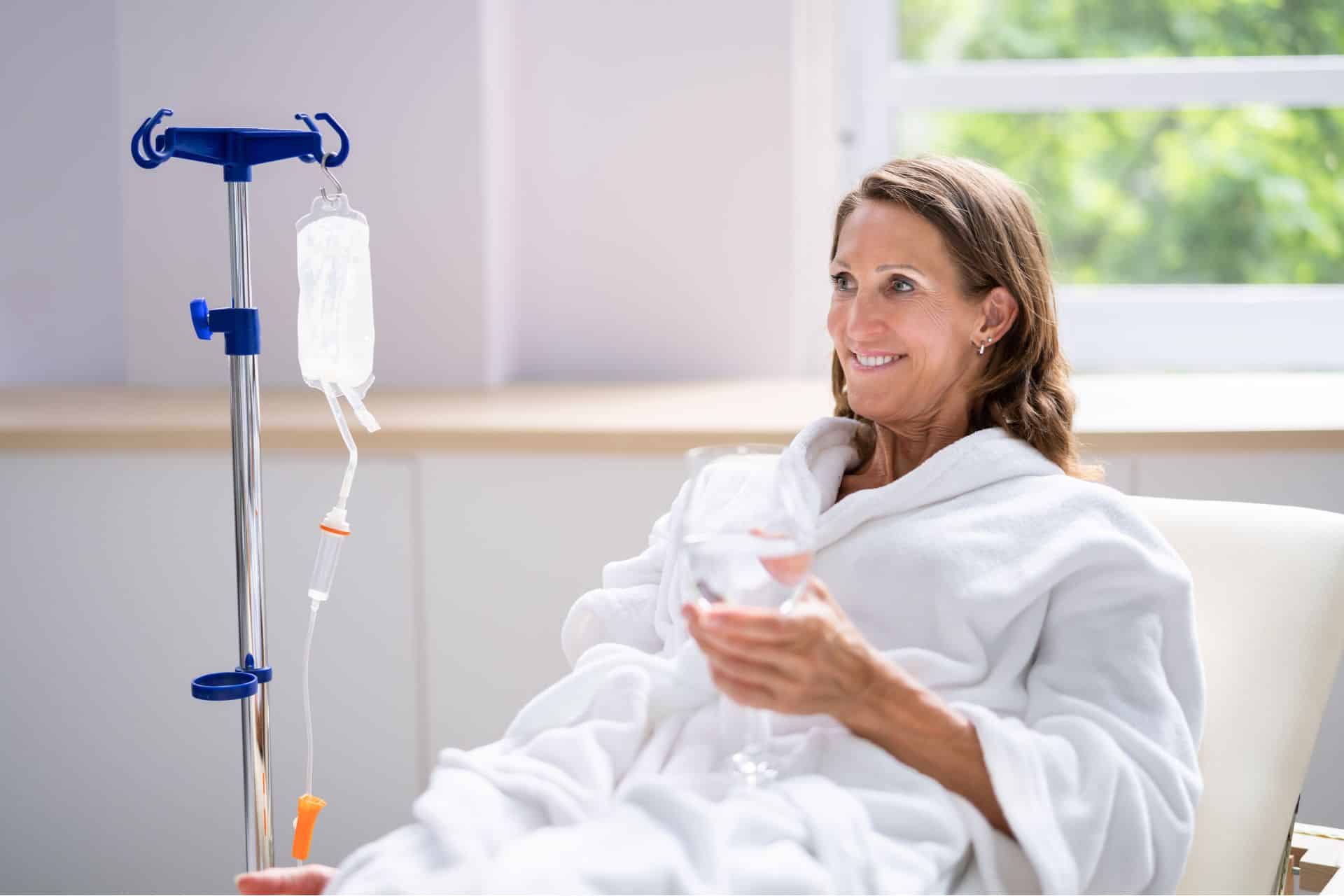 Energy IV therapy nurse in London preparing mobile drip session